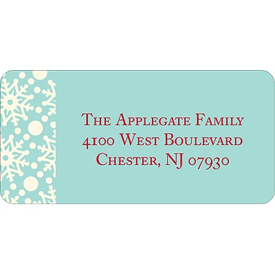 Snowflake Cut Outs -- Christmas Address Label