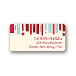 Christmas Ribbon -- Christmas Address Label