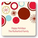 Circular Bursts -- Christmas Gift Stickers