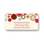 Circular Bursts -- Christmas Address Label