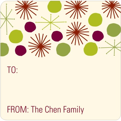 Playful Stars -- Christmas Gift Stickers