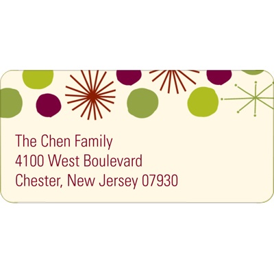 Playful Stars -- Christmas Address Label