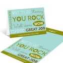 Positivity -- Aqua Personalized Note Card
