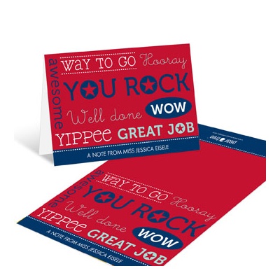 Positivity -- Red Personalized Note Card