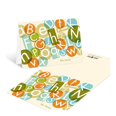 Alphabet Fun -- Personalized Note Card