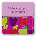 Mod Apples -- Purple Book Sticker