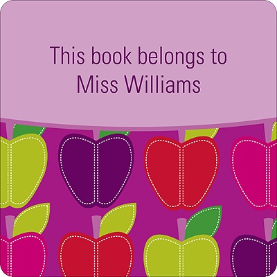 Mod Apples -- Purple Book Sticker
