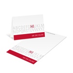 Lined Up Letters -- Personalized Teacher Notelettes
