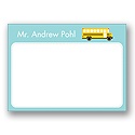 School Bus -- Personalized Note Card