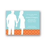 Togetherness -- Orange Baby Shower Invitations