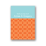 Togetherness -- Orange Personalized Note Card