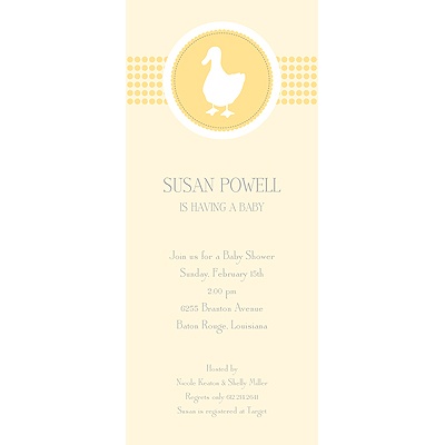 Ducky -- Baby Shower Invitation