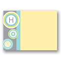 Scalloped Circles -- Personalized Note Card