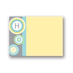 Scalloped Circles -- Personalized Note Card