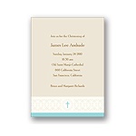 Circle of Faith -- Blue Baptism Invitations