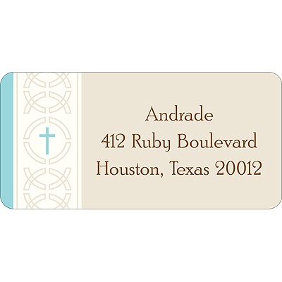 Circle of Faith -- Blue Address Label