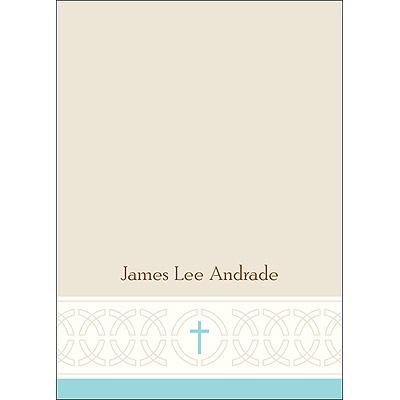 Circle of Faith -- Blue Personalized Note Card