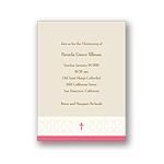 Circle of Faith -- Pink Baptism Invitations