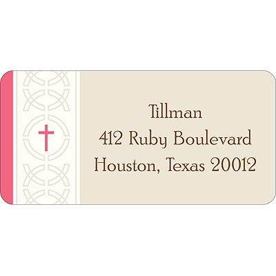 Circle of Faith -- Pink Address Label