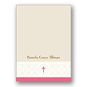 Circle of Faith -- Pink Personalized Note Card