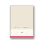 Circle of Faith -- Pink Personalized Note Card