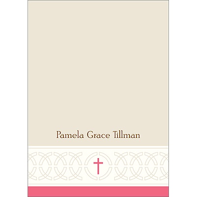 Circle of Faith -- Pink Personalized Note Card