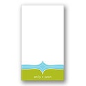 Elegant Swirls -- Aqua Personalized Note Card