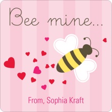 Bee Mine -- Valentine's Personalized Stickers