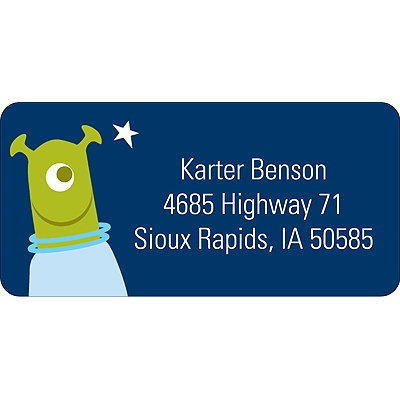 Out of this World -- Valentine's Day Address Label