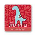 Dino-Mite -- Valentine's Day Personalized Stickers