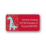 Dino-Mite -- Valentine's Day Address Label