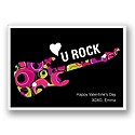 U Rock -- Pink Kid's Valentine's Day Card