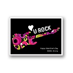 U Rock -- Pink Kid's Valentine's Day Card
