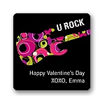 U Rock -- Valentine's Day Pink Gift Tag