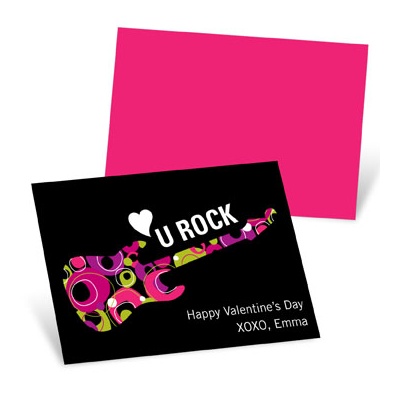 U Rock in Pink -- Valentine's Day Cards for Kids
