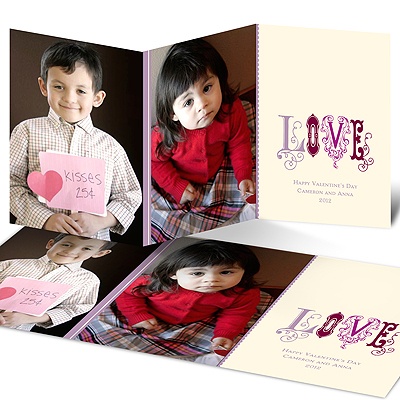 Fancy Love -- Purple Photo Valentine's Day Card