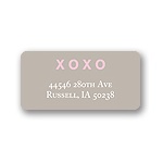 XOXO -- Valentine's Day Address Label