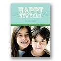Simply Happy -- Aqua Happy New Year Card