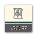 Simple Monogram -- Gray Address Label