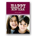 Simply Happy -- Purple Happy New Year Card