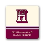 Simple Monogram -- Purple Address Label