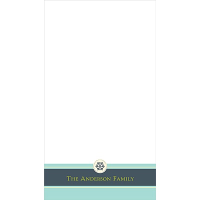 Solid Greetings -- Aqua Personalized Note Card