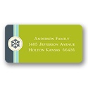 Solid Greetings -- Aqua Address Label