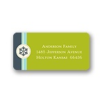 Solid Greetings -- Aqua Address Label