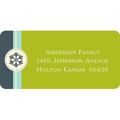 Solid Greetings -- Aqua Address Label