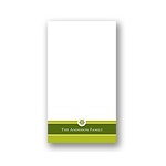 Solid Greetings -- Green Personalized Note Card