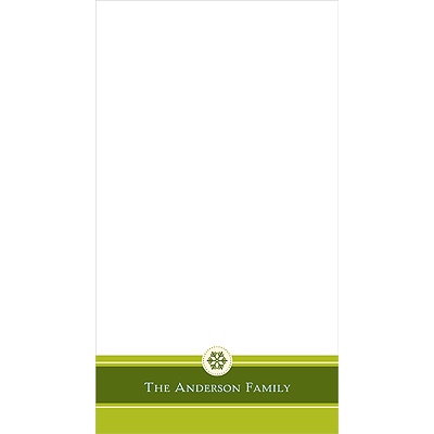 Solid Greetings -- Green Personalized Note Card