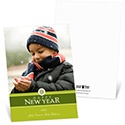 Solid Greetings -- Green Happy New Year Card