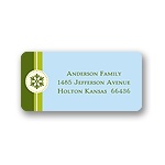 Solid Greetings -- Green Address Label