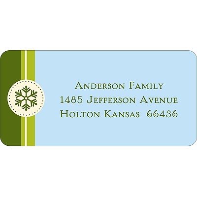 Solid Greetings -- Green Address Label